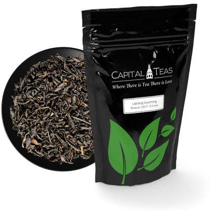 Lapsang Souchong loose leaf tea and packaging